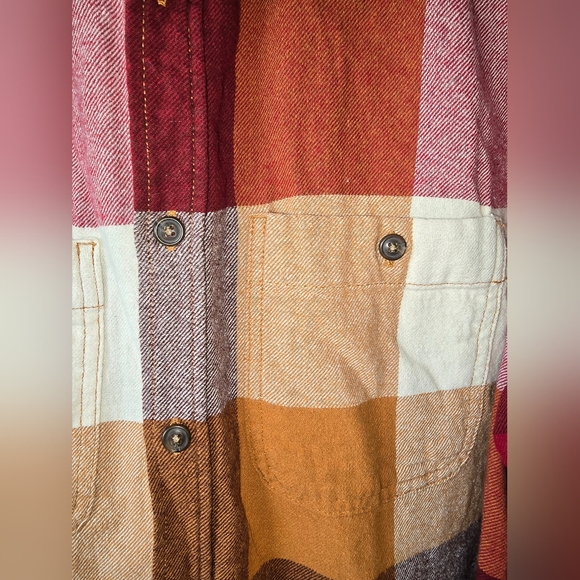 Old Navy Multicolor Women's Plaid Shirt Size XXL 100% Cotton - Picture 2 of 6